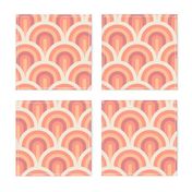 Peach Fuzz Art Deco Waves