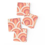 Peach Fuzz Art Deco Waves