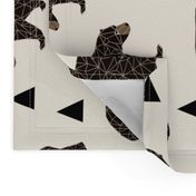 XLARGE - geometric bear // x-large print large print triangle bear in cream