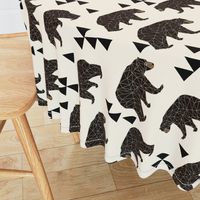 XLARGE - geometric bear // x-large print large print triangle bear in cream