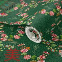 chinoiserie with beauty symbol - emerald