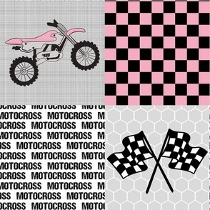 Faux Quilt Motocross Dirtbike