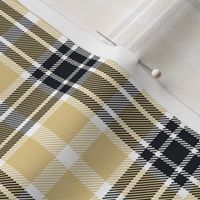 Plaid in Gold Black and White