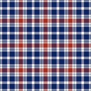 Plaid in Blue Red Gray and White Patriotic 