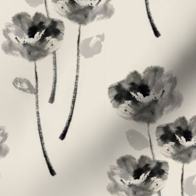  Chinese ink painting flower