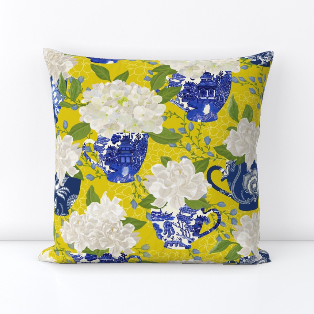 BLUE WILLOW CHINOISERIE YELLOW