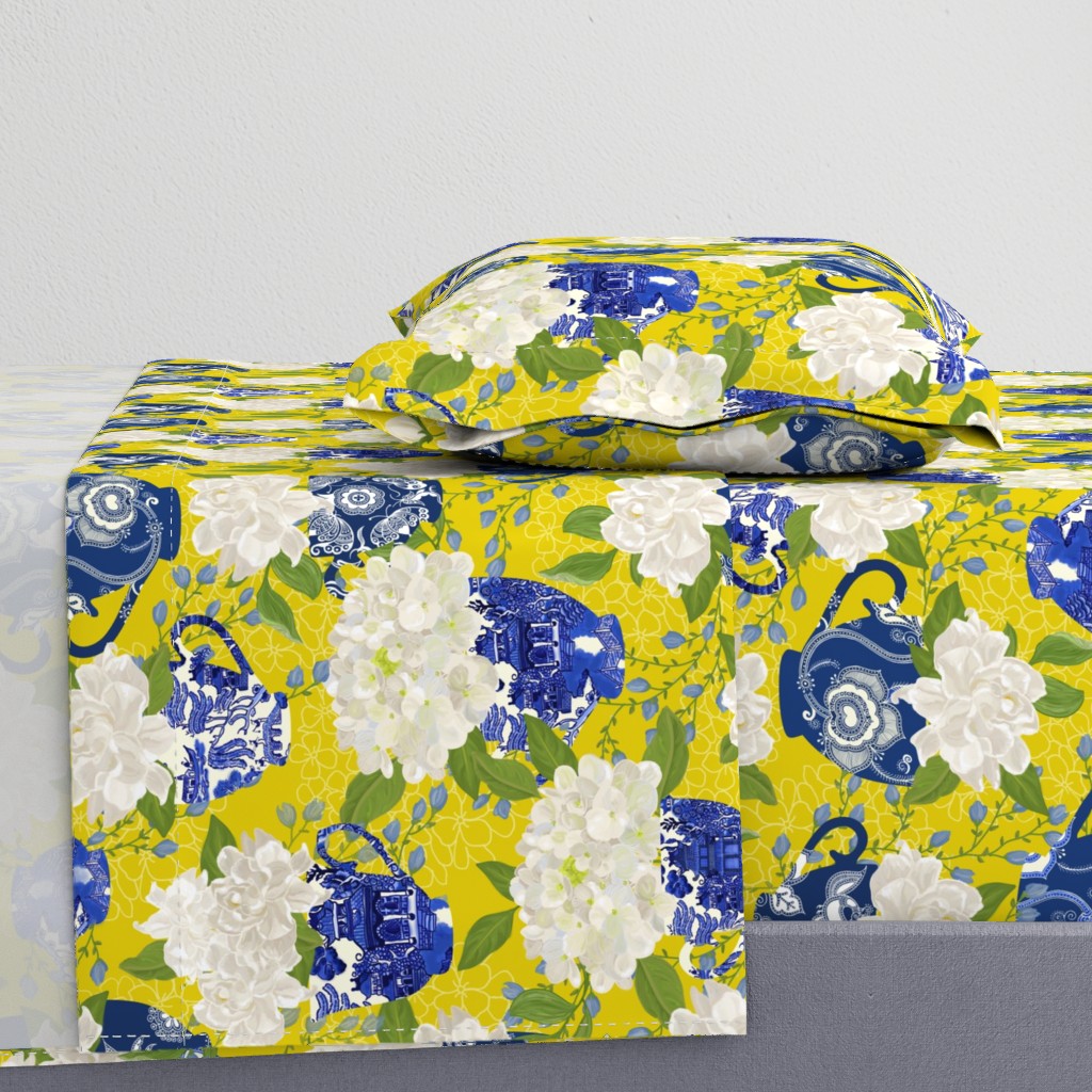 BLUE WILLOW CHINOISERIE YELLOW