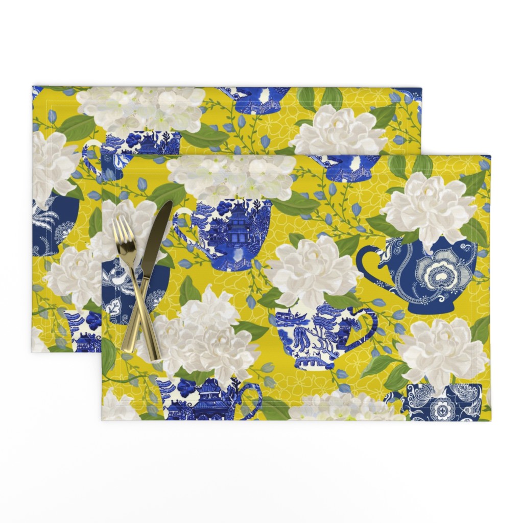 BLUE WILLOW CHINOISERIE YELLOW