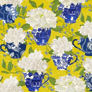 BLUE WILLOW CHINOISERIE YELLOW