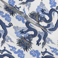 Dragon/blue white/large scale