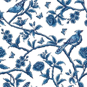 Chinoiserie Asian birds - Victorian wallpaper