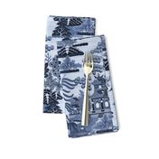 Antique Chinoiserie Toile Blue