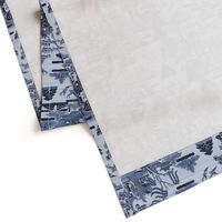 Antique Chinoiserie Toile Blue