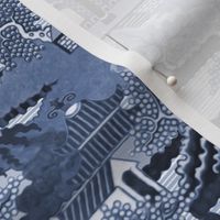 Antique Chinoiserie Toile Blue