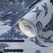 Antique Chinoiserie Toile Blue
