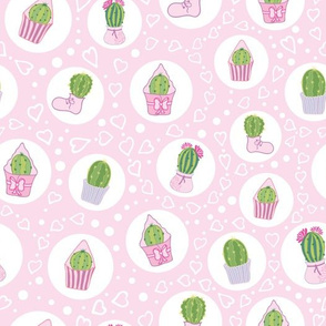 Pink Cacti Tea Party Pattern