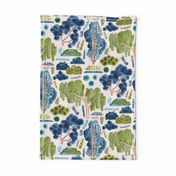 Cute Watercolor Chinoiserie Garden 