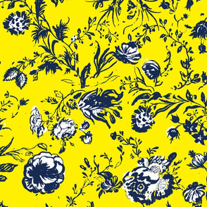 Yellow &  Blue Chinoiserie