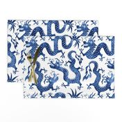 Chinese dragons jumbo blue watercolors