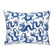 Chinese dragons jumbo blue watercolors