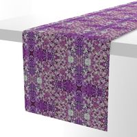 Purple and White Celtic Cross Floral Kaleidoscope