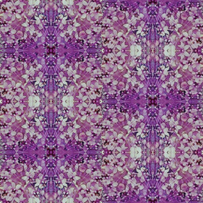 Purple and White Celtic Cross Floral Kaleidoscope