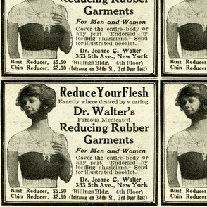 1918 Dr Walter's Medicated Rubber Garments Ad