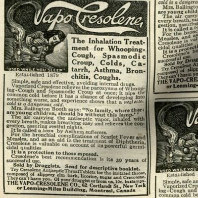 1918 Vapo Cresolene quack medicine advertisement