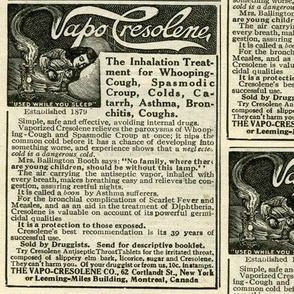 1918 Vapo Cresolene quack medicine advertisement