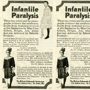 1918 Medical Quackery advertisement: polio cure