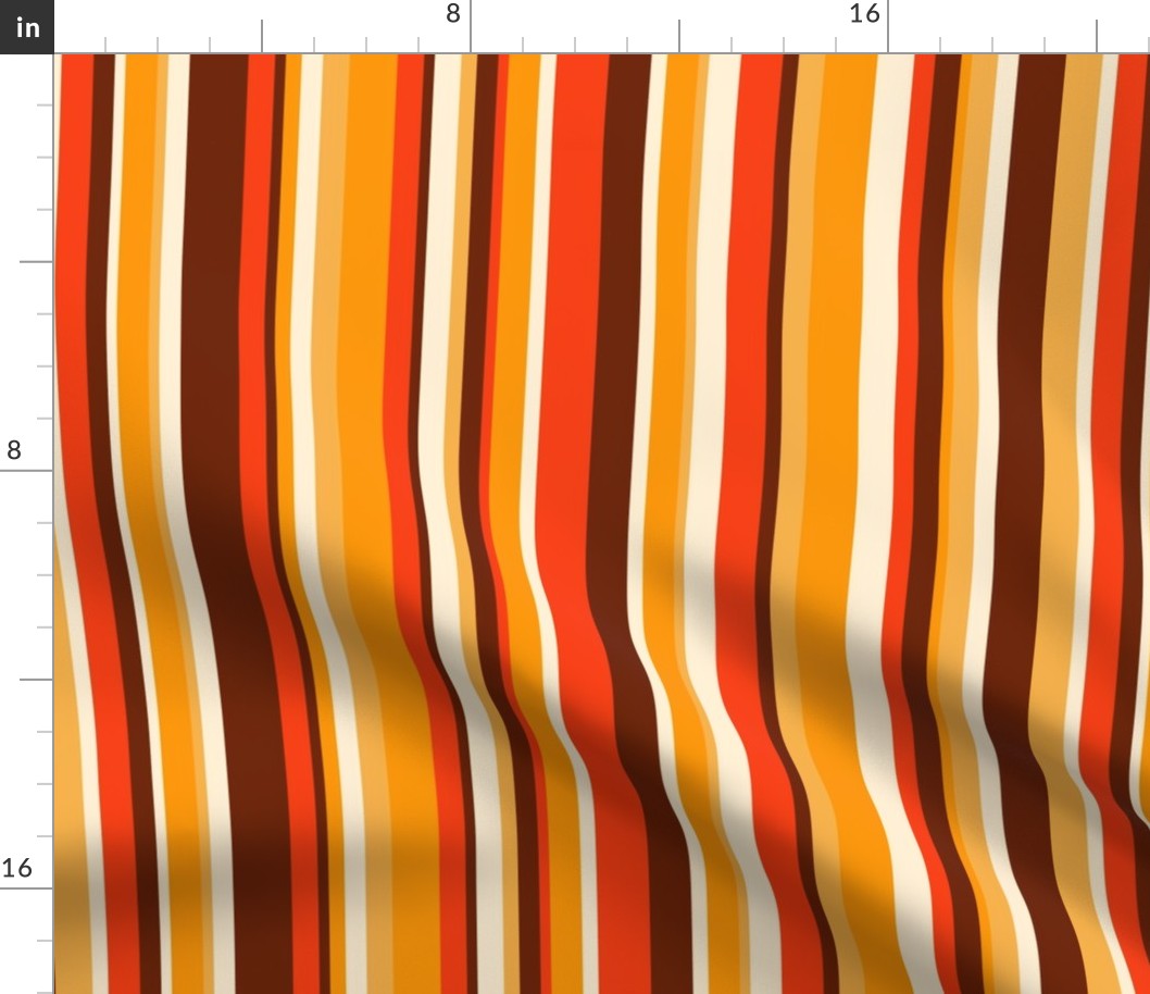 Retro stripes mix orange brown vertical