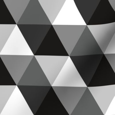 Retro black & white hexagons check geometrics