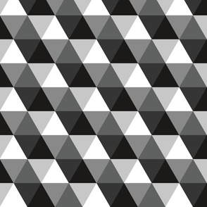 Retro black & white hexagons check geometrics