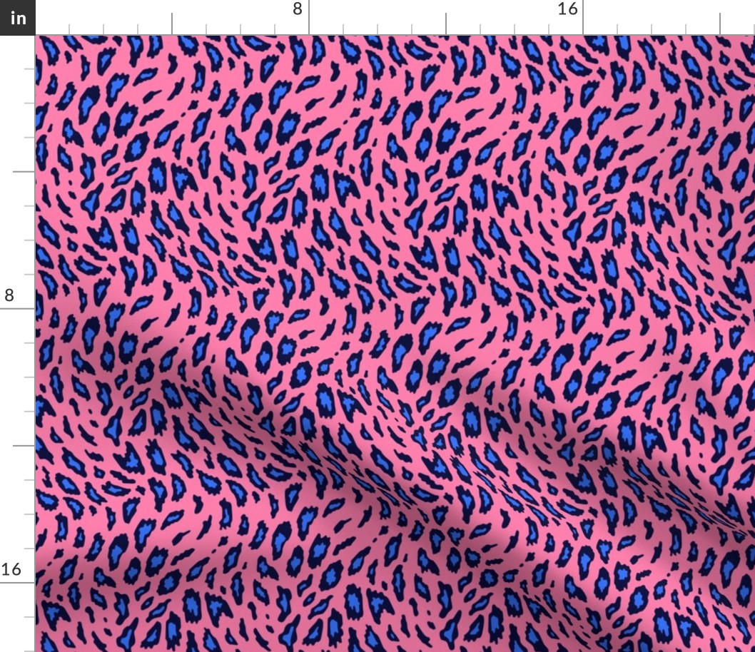 Leopard Print - Peach / Blue