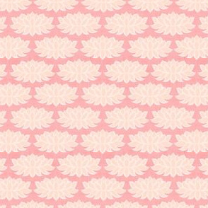 Lotus on pink linen texture