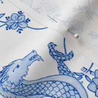 Chinoiserie blue dragons