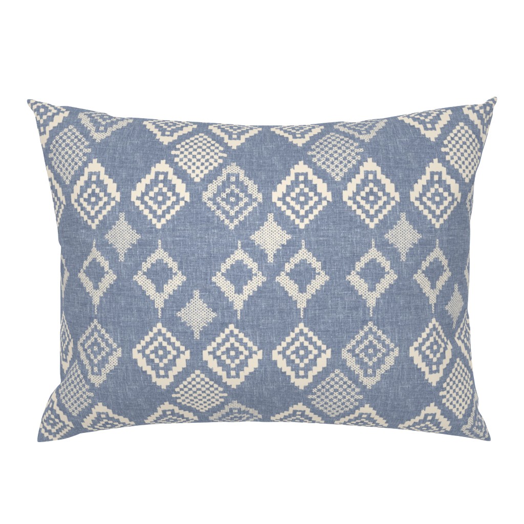 boho fair isle indigo winter holiday