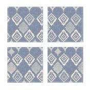 boho fair isle indigo winter holiday