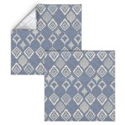 boho fair isle indigo winter holiday