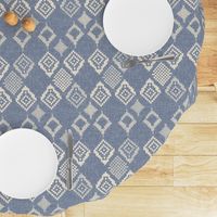 boho fair isle indigo winter holiday