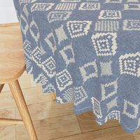 boho fair isle indigo winter holiday