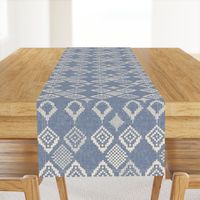 boho fair isle indigo winter holiday