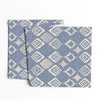 boho fair isle indigo winter holiday