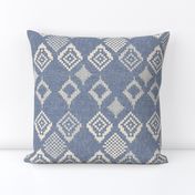 boho fair isle indigo winter holiday