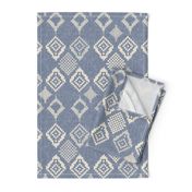 boho fair isle indigo winter holiday