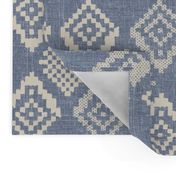 boho fair isle indigo winter holiday