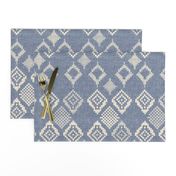 boho fair isle indigo winter holiday