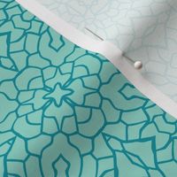 Damask Turquoise Scroll