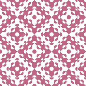 Mosaic Modernism (Circles - Malaga pink)