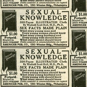 1918 advertisement for sexual knowledge book